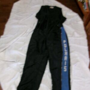 MENS vtg 70s Polaris Snowmobile bibs med blue black L&O larsen olsen minn